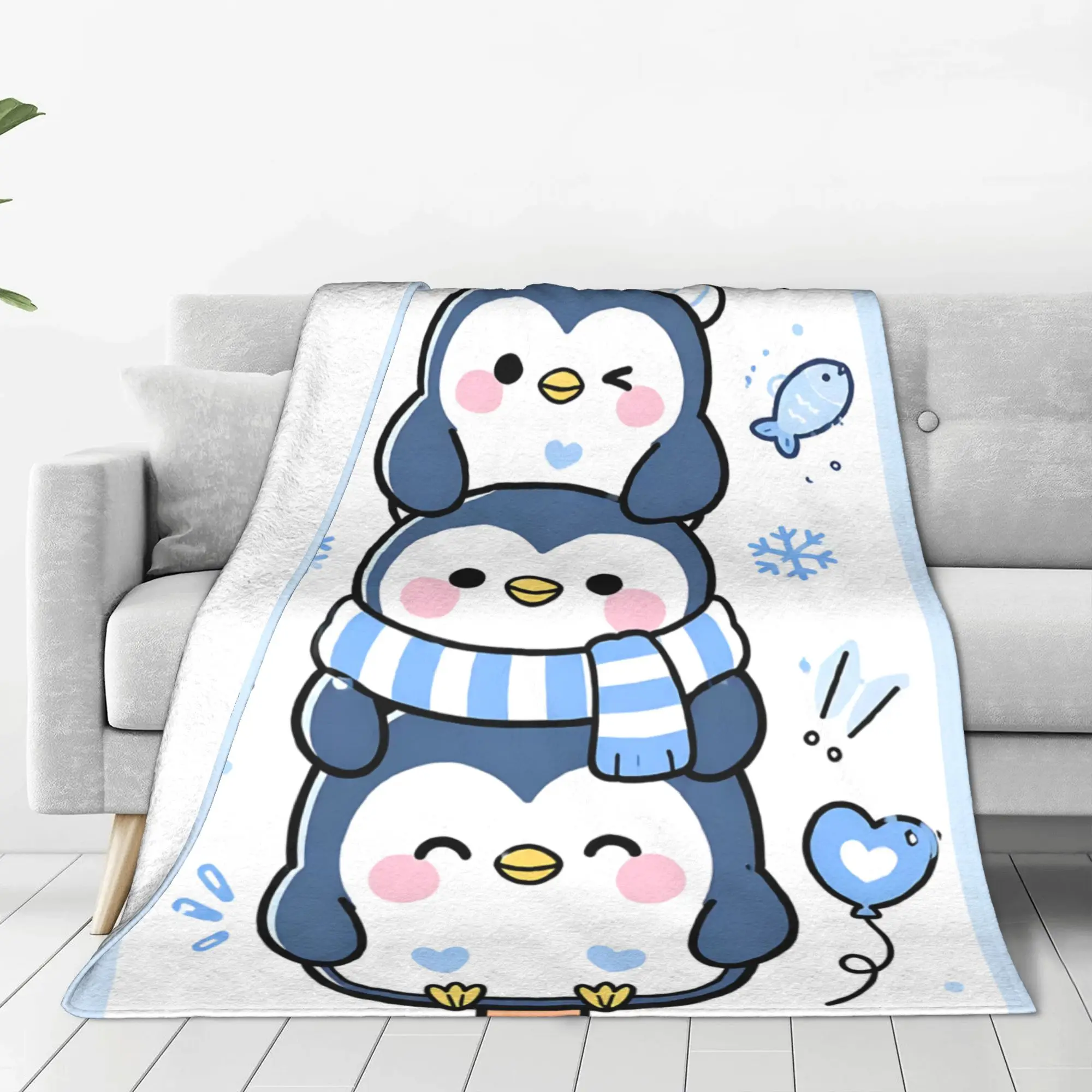 1PC Home Cute Kawaii Animal Patterns Blanket Throw Blanket  Novelty Warm Blanket All Season Gift for Happy Halloween Give Thanks