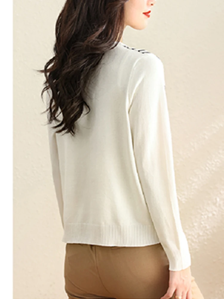 New Casual Soft Knit bottoming shirts Sweater cardigans sweater Tees Basic shirts knitted Tops