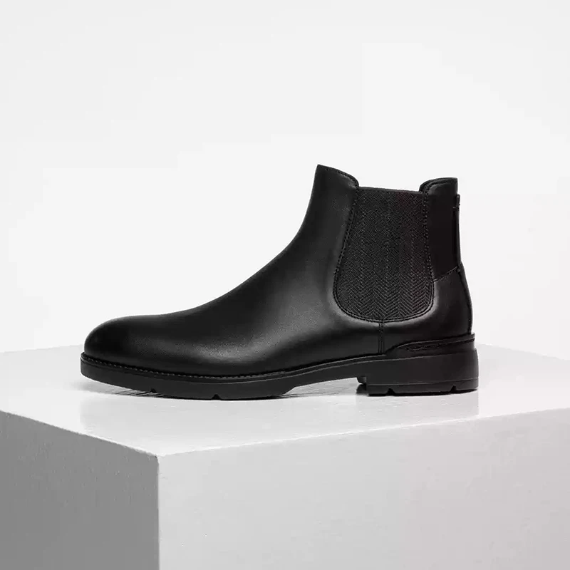 

Fashion Vintage Men's Genuine Leather Boots Italian Luxury Trend Business Casual Durable Old Money Outdoor Shoes