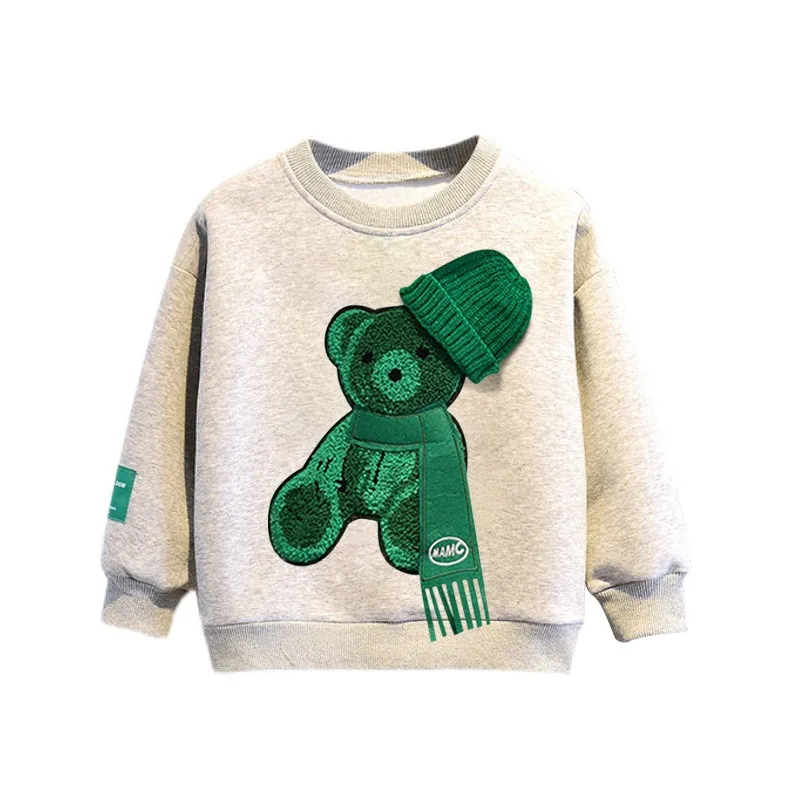 Spring Autumn Kid Boy Clothes Chidlren\'s Set Cartoon Bear Sweatshirt Pant Outfit 7 8 9 10 11 12 Year