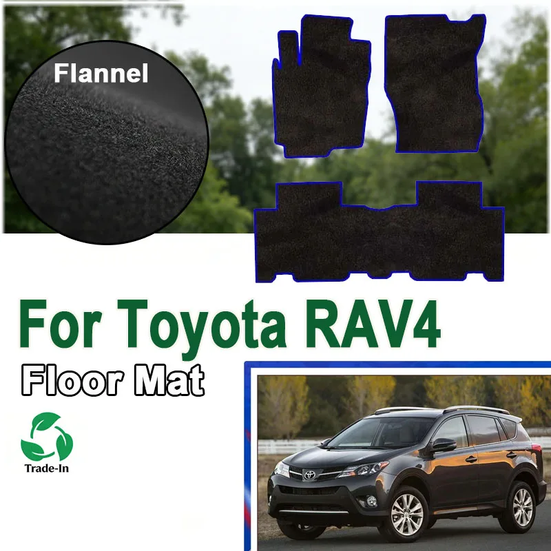 

Flannel For Car Floor Mats For Toyota RAV4 RAV 4 XA40 2013~2018 Rugs Panel Footpads Carpet Cover Pad Anti-slip Foot Pads