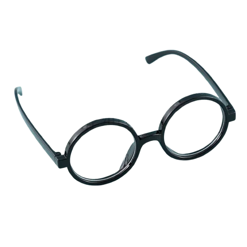 แว่นตากรอบกลมสีดำสไตล์ฮาโลวีน สำหรับสวมบทบาทในงานปาร์ตี้ ตกแต่ง หรือใช้เป็นอุปกรณ์ประกอบการแสดงบนเวที