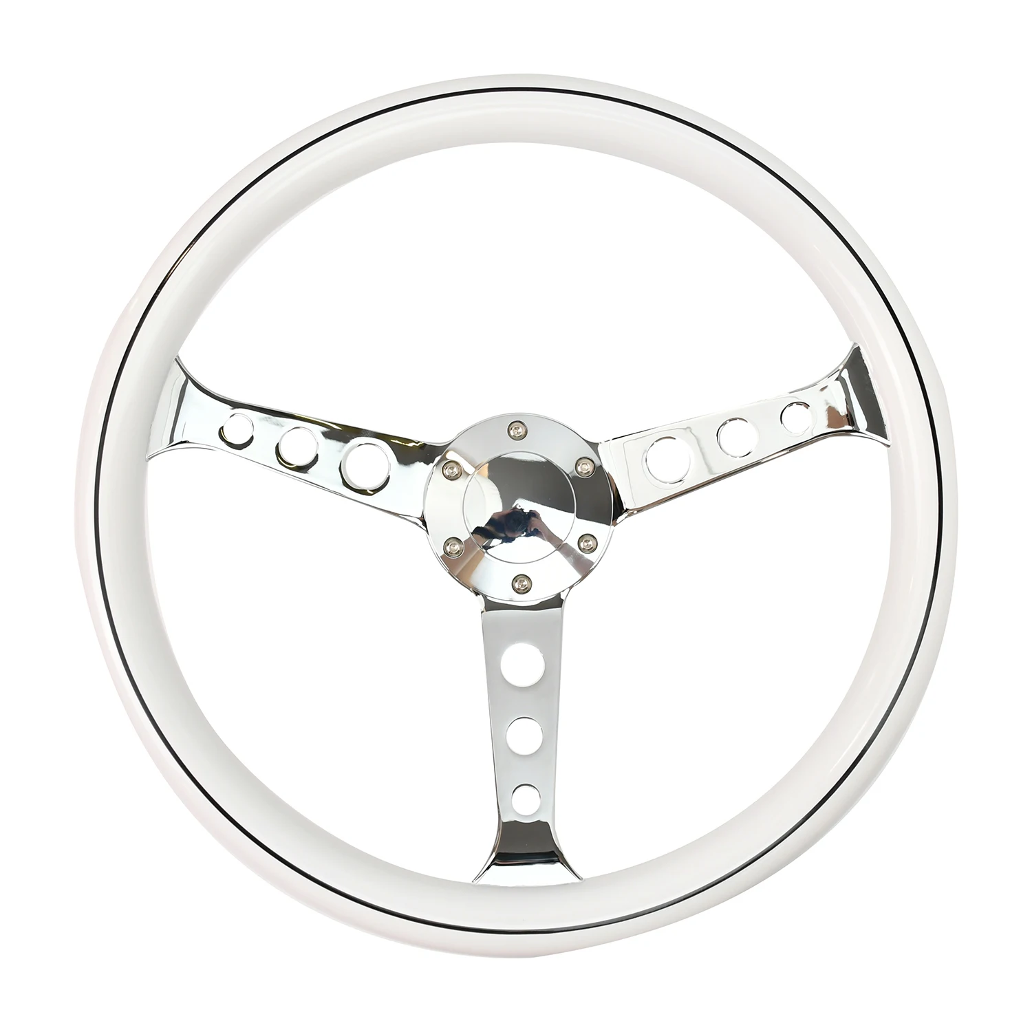 

Tiypeor Universal 15Inch Racing ABS Grain Steering Wheel Classic Volante Sports Car JDM Steering Wheel