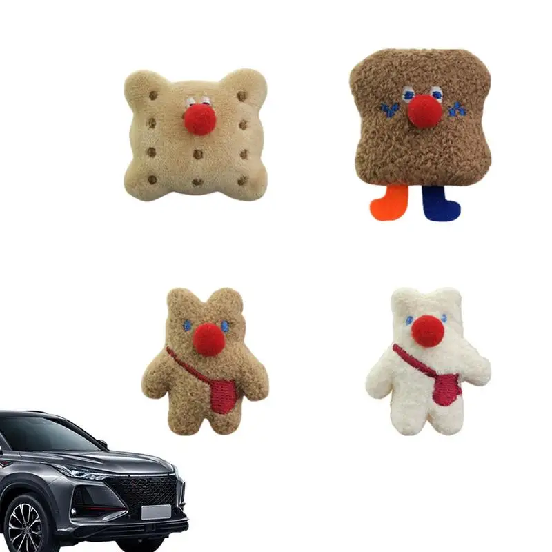 Car Mini Hooks Multi-Function Sticky Hook Vehicle Adhesive Hooks Cute Cookies Invisible Car Hangers Multi-Function Sticky Hook