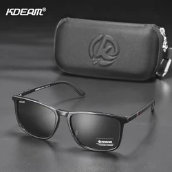 KDEAM-gafas de sol polarizadas para hombre y mujer, lentes de sol ultraligeras para pescar, conducir, viajes, lujo, con estuche de transporte