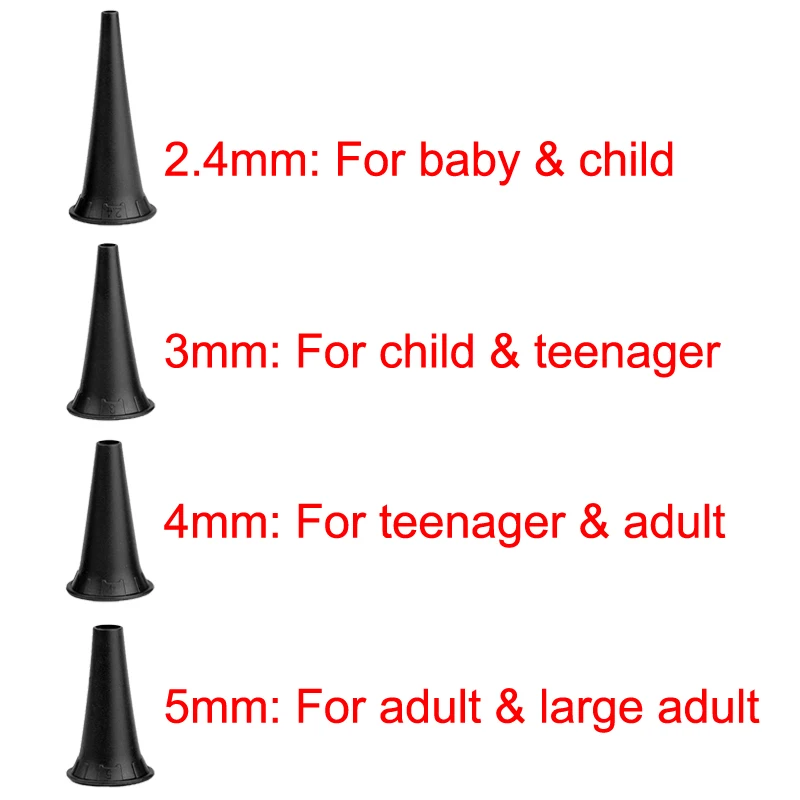 10PCS Reusable Human Animal Vet Ear Speculum Earmuff Medical Otoscope Accessory Parts Nozzle Specula Replacement Cone Funnel A3