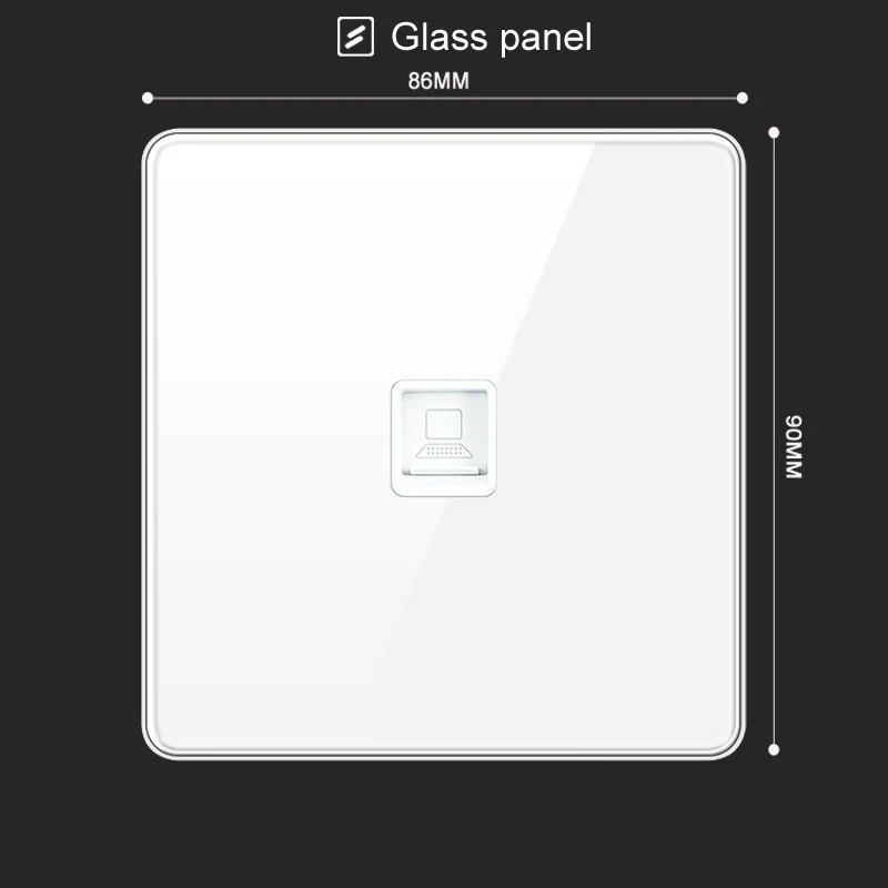 Type 86 Wall Concealed Closed-Circuit TV Satellite Single Computer Socket Panel Gigabit Computer CT6 One Telephone Socket