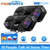 2pcs Fodsports M1-S Pro のオートバイのヘルメットの通話装置、ヘルメットの bluetooth のヘッドホーン、10 人のライダー 2000M の通信機、日本語版。 1