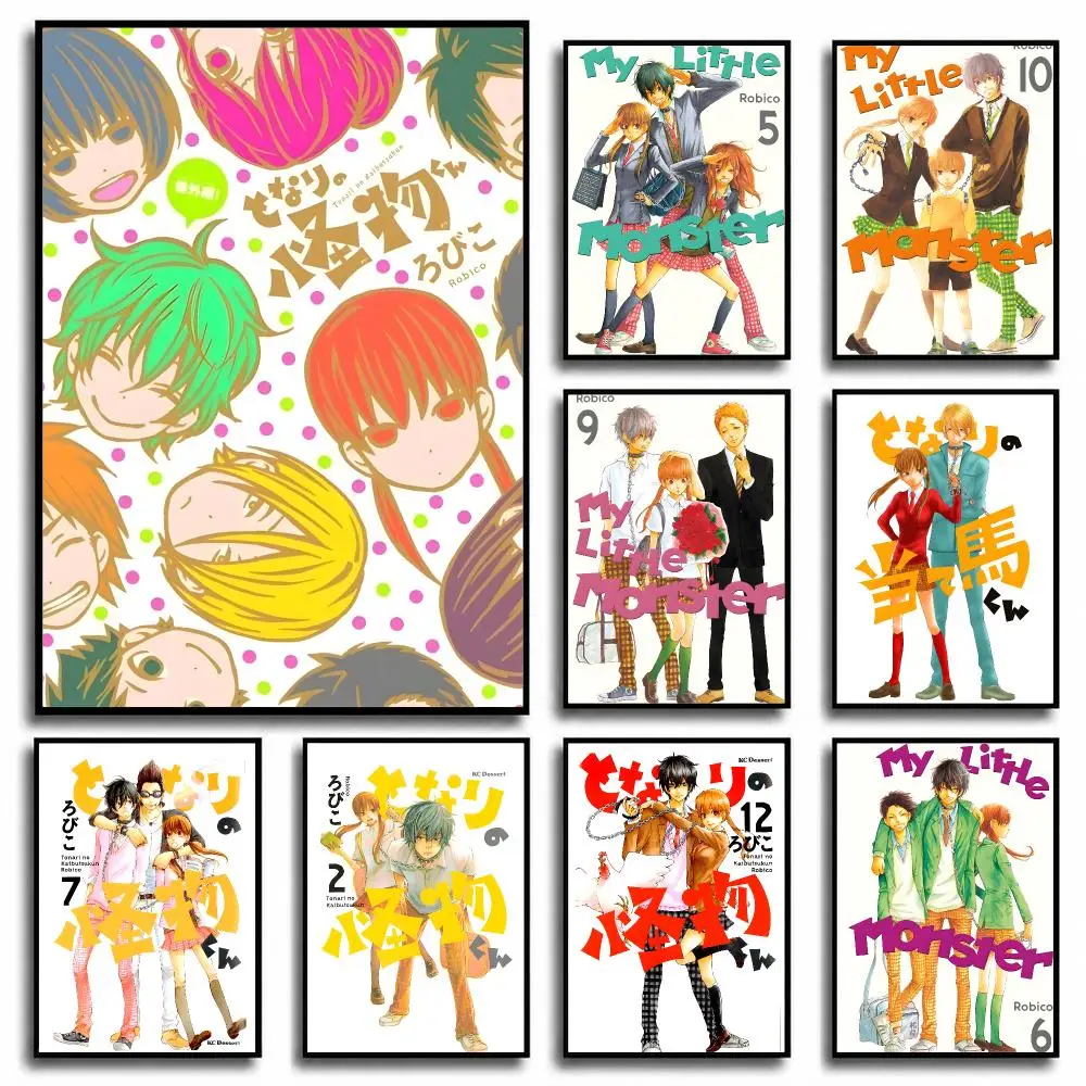 Poster Anime My Little Monster, Decorazione da Parete per Camera, Adesivi Impermeabili per Casa, Bar, Camera da Letto