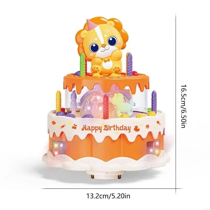 54DA Interaktives Cartoon-Spielzeug für Geburtstagstorte mit cooler Beleuchtung und Sound, Musikspielzeug