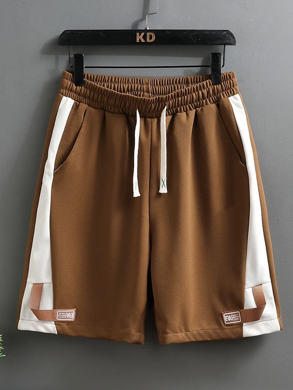 夏メンズストレートレッグショートショーツ薄いスポーティカジュアルビーチルーズフィット5分丈通気性快適若々しい