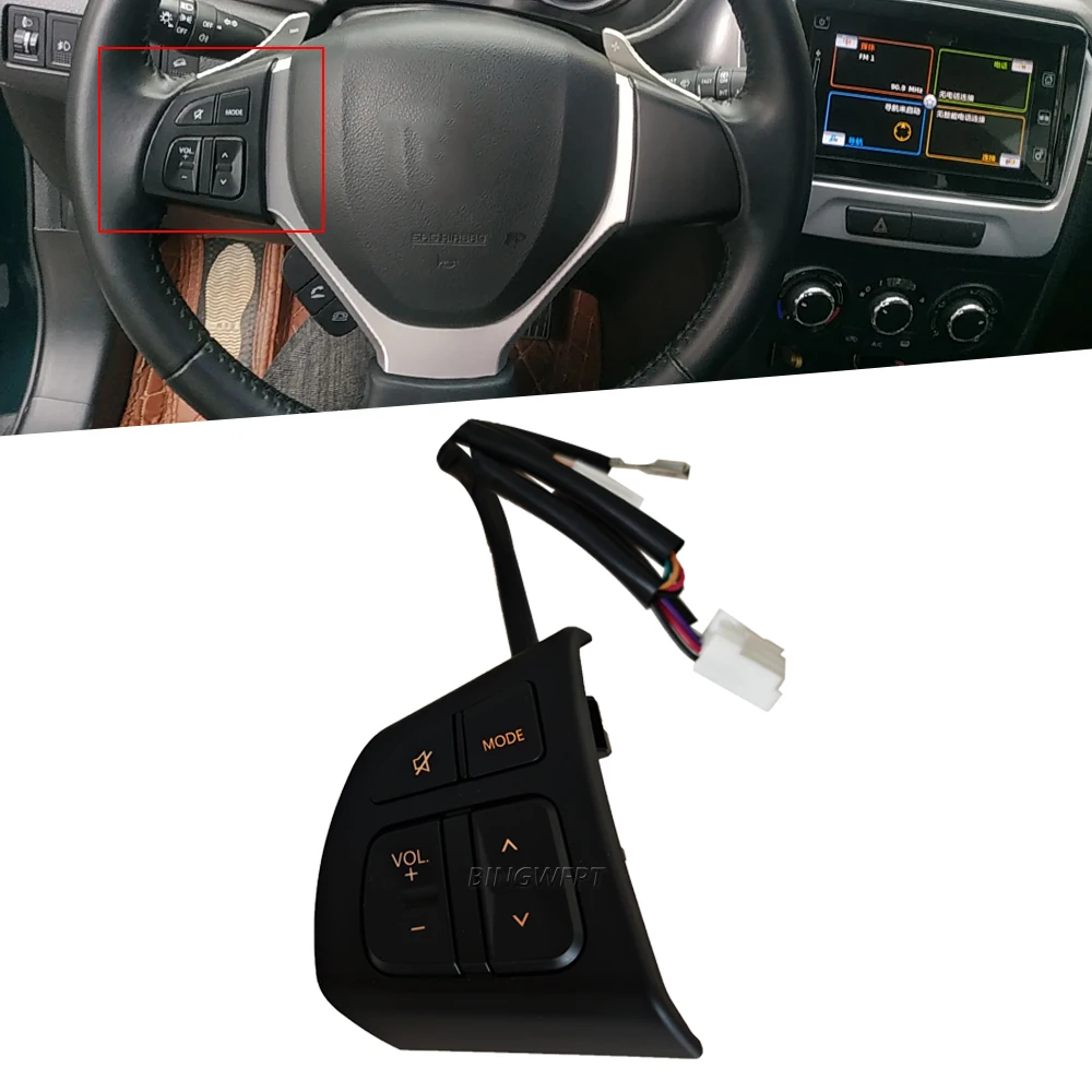 Audio Volume Switch Multifunction Steering Wheel Radio Music Mute Mode Control Button For Suzuki Vitara 2016 2017 2018 Manual