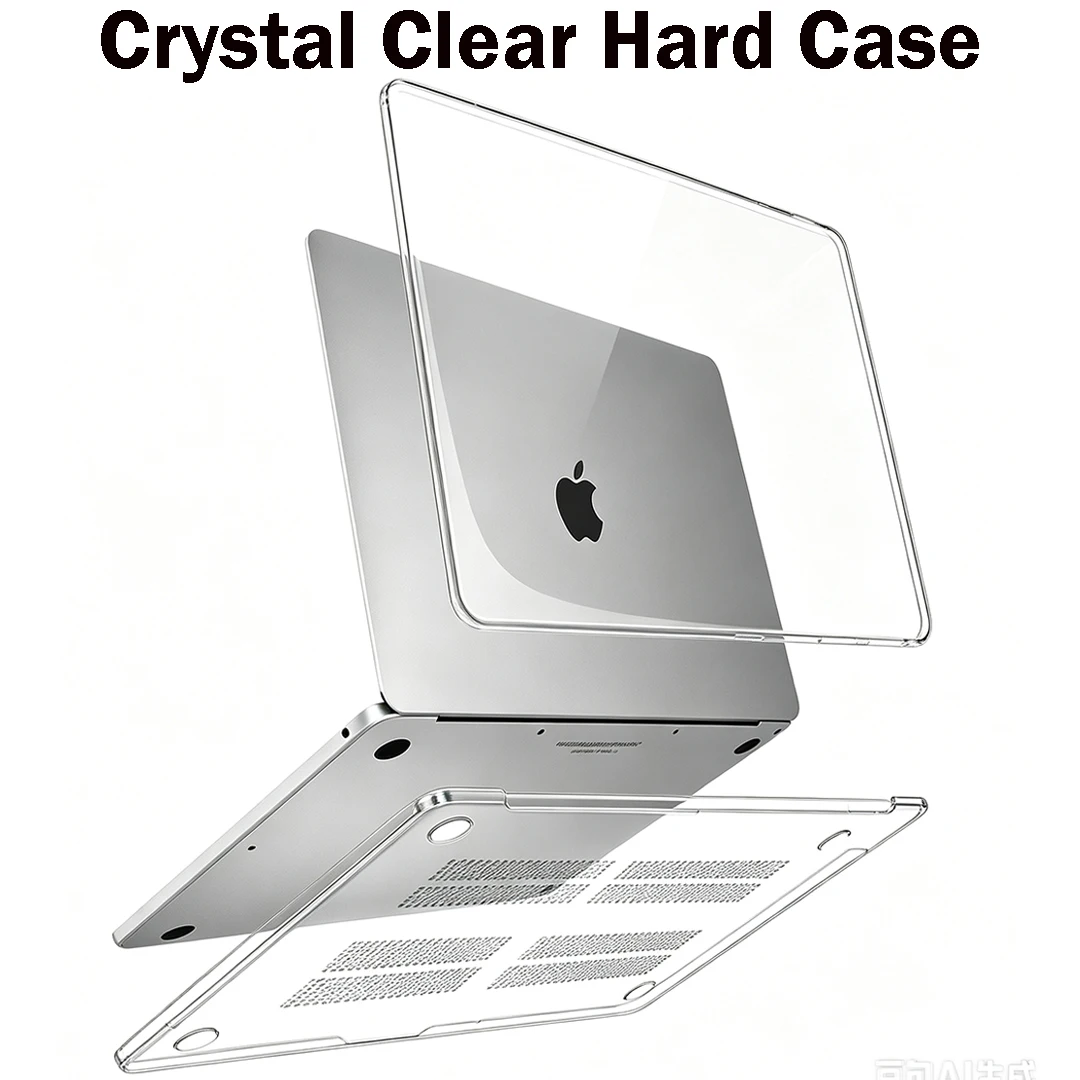 Transparent Crystal Clear Laptop Sleeve Case For Macbook Air 13.6 M4 NEO 15 M3 Hard Cover For Mac Book Pro 13 M1 M2 14 M4 M5 16