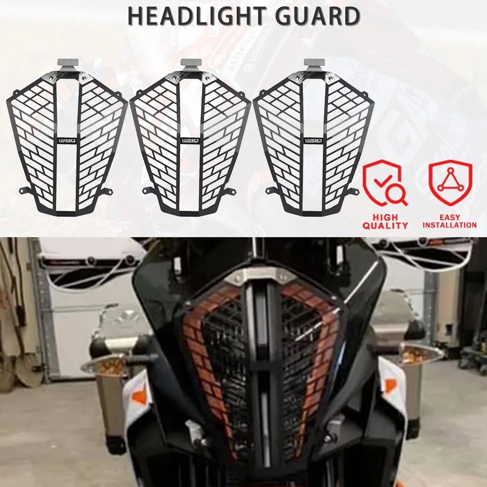 

For KTM 1290 SUPER ADVENTURE S/R Super ADV 1290 S R 2017-2022 2021 Motorcycle Headlight Grill Guard Protection Cover Protector