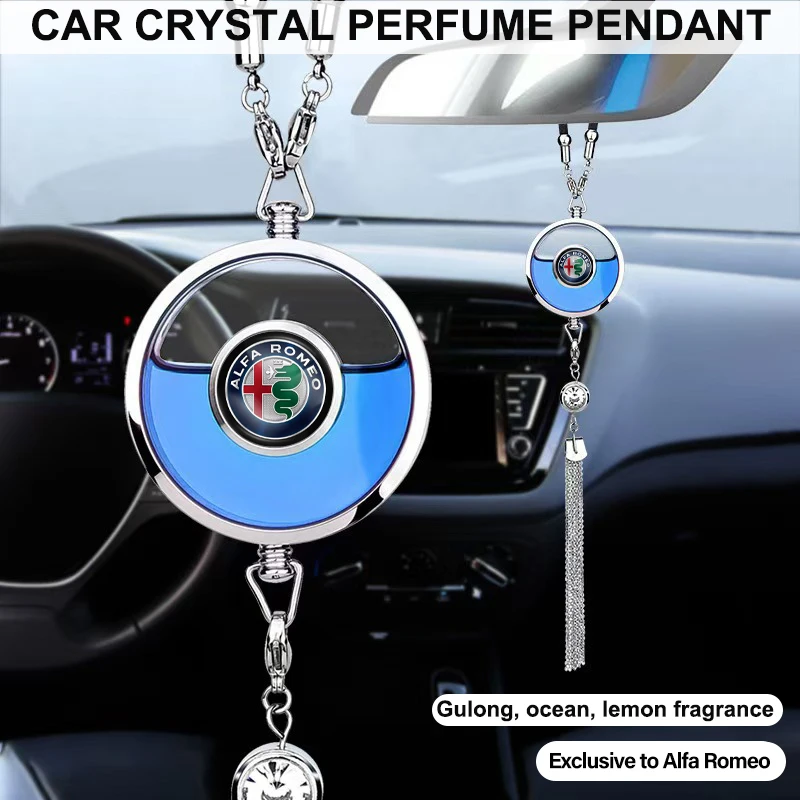 Colgante perfumado con logo de coche, ambientador para el interior del coche, para Alfa Romeo 4C 159 166 Spider Giulia Giulietta 156 Mito 8C GT