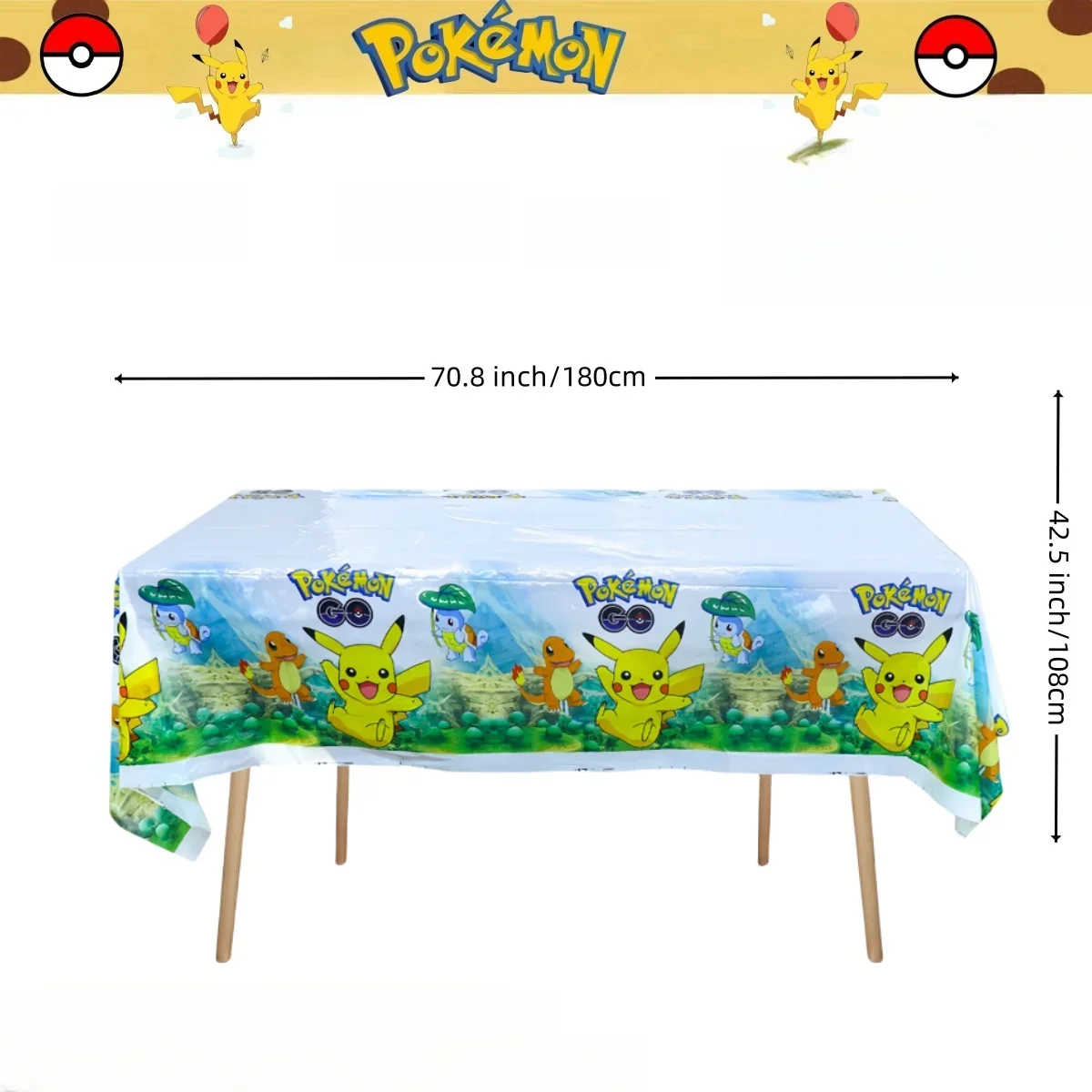Pokemon Tafelkleed Verjaardagsfeestje Decoratie Pikachu Wegwerp Tafelkleed Tafelkleed Baby Shower Kids Speelgoed Cadeau Feestartikelen