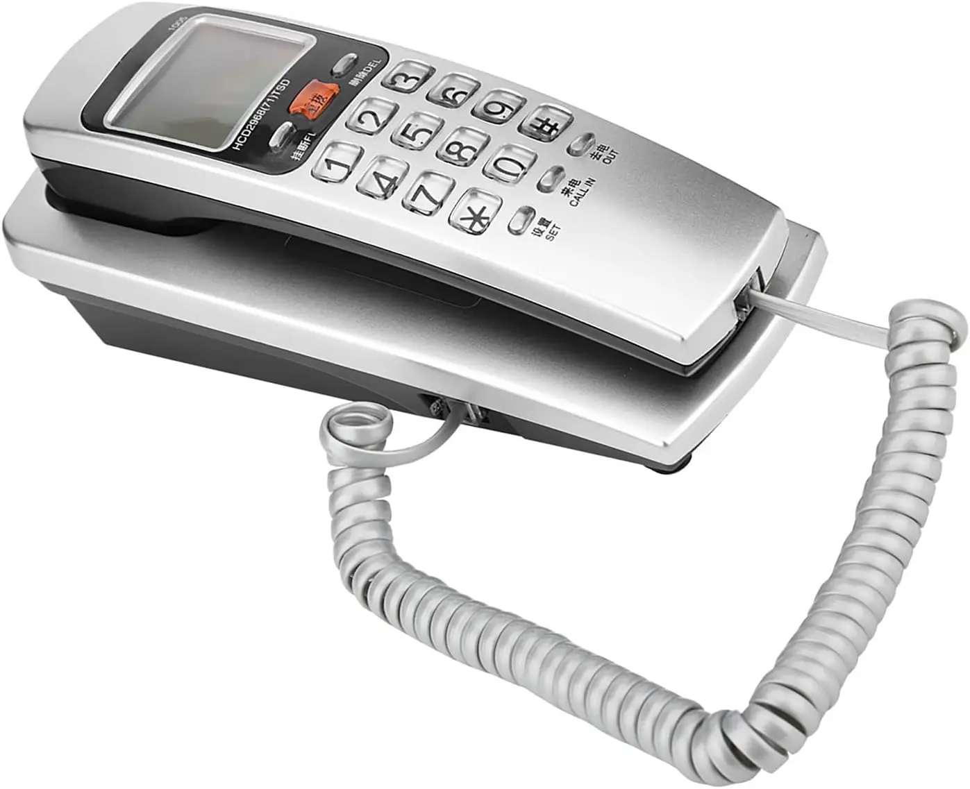 FSKDTMF Caller ID Corded Phone, Fashion  Landline Desk Phone with Large Numbers, Volume Control for Office,  -Wall Mountable and