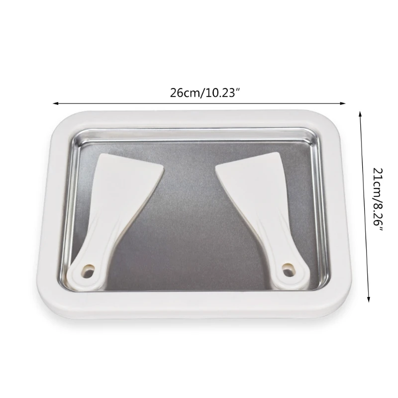 Placa rodillo para helado con 2 espátulas para niños, familia, helado hecho a mano, envío directo