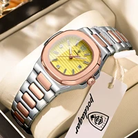 Reloj POEDAGAR para Mujer, Elegante, Resistente al Agua, Luminoso, con Fecha, Reloj de Cuarzo Cuadrado para Dama