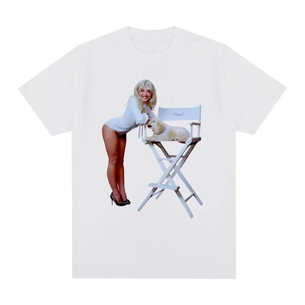 Sabrina Carpenter-TearsT Shirt Graphic Printing Hip Hop CottonTee-shirt Short Sleeve GothicTshirt High Quality men/women Tops