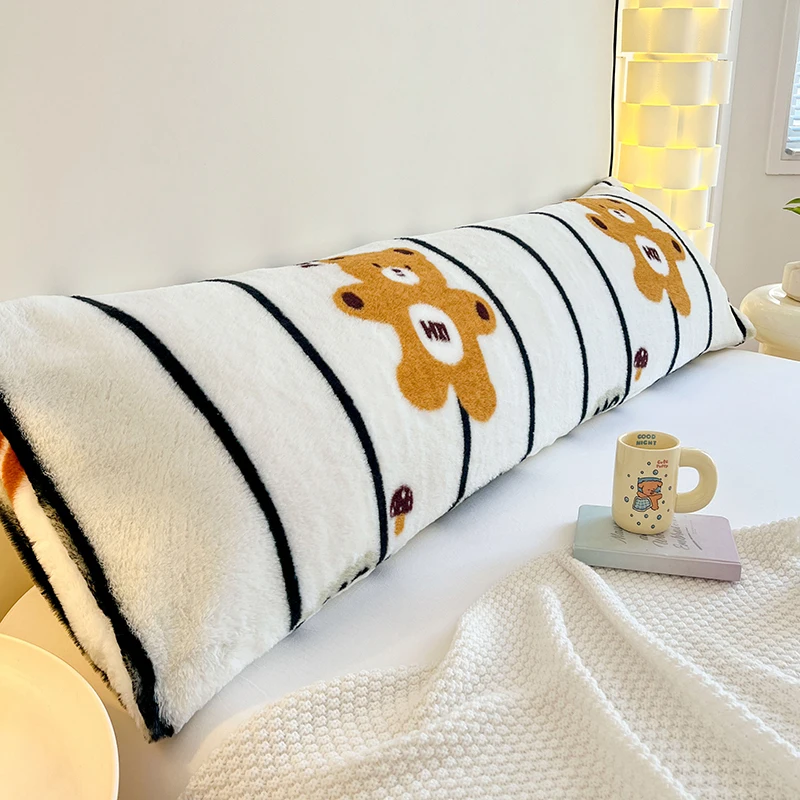 Big Size 120/150/180cm Long Plush Soft Body Pillowcase Throw Velvet Cushion Couple Lover Double Hugging Pillow Cover Sofa Decor