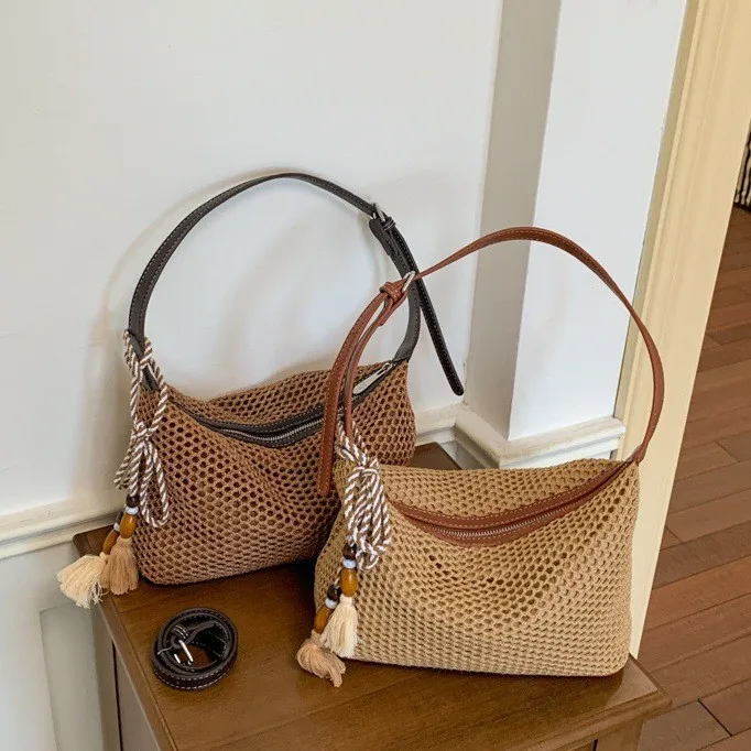 new-summer-vintage-underarm-straw-woven-bag-women-crossbody-casual-woven-bag-beach-vacation-bag-single-shoulder-bag