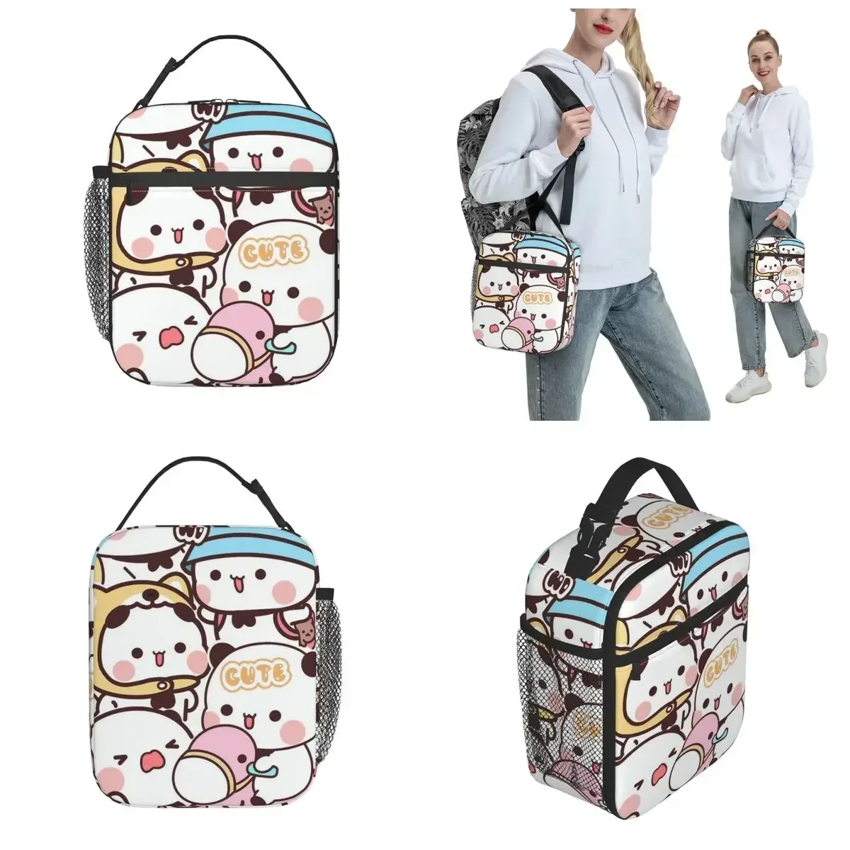 Insulated Lunch Box Cute Bubu Dudu Product Cartoon Panda Bear Lunch Food Box Fashion Cooler Thermal Bento Box For School