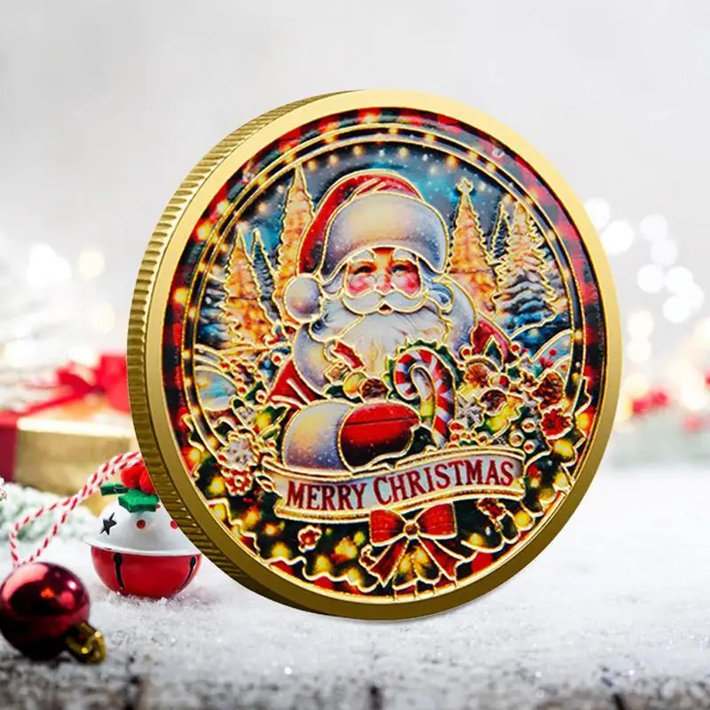 Christmas Coin Santa Snowman Coin Christmas Commemorative Coin Collectible Coin Souvenir