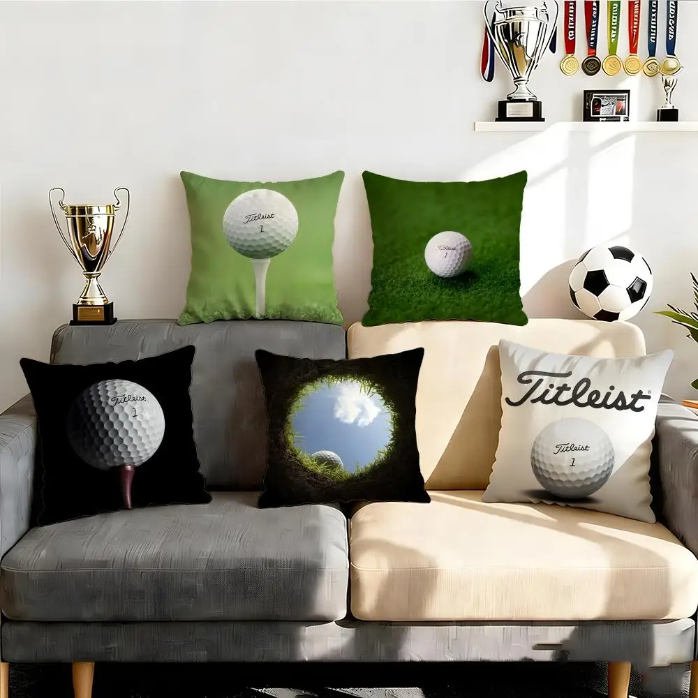 

Чехол для подушек Brand Titleist, комплект из 4 шт., 50x50, 45x45, 40x40, декоративные наволочки для дивана, домашний декор