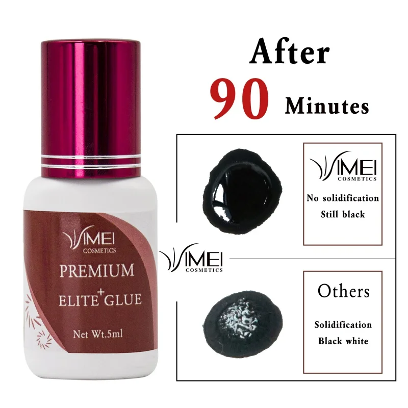 Simei – colle noire à séchage rapide pour extensions de cils, colle Cola Elite HS 16, 1s, corée