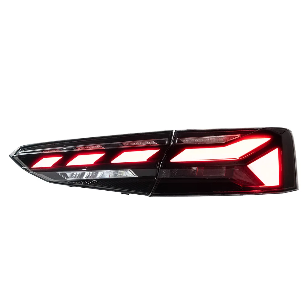 For 17-20 Audi A5 Tail Light Assembly Modification RS5 Dynamic Daytime Running Lights LED Lens Flowing Turn Signals 30W 12V