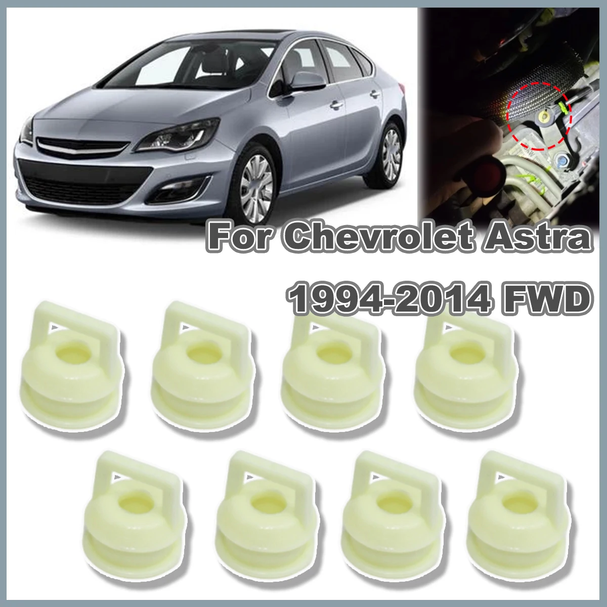 

8pcs Shifter Cable Bushing Rubber Grommet Clip Shift linkage Repair Kit For 15276979 15823112 For Chevrolet Astra 1994-2014 FWD