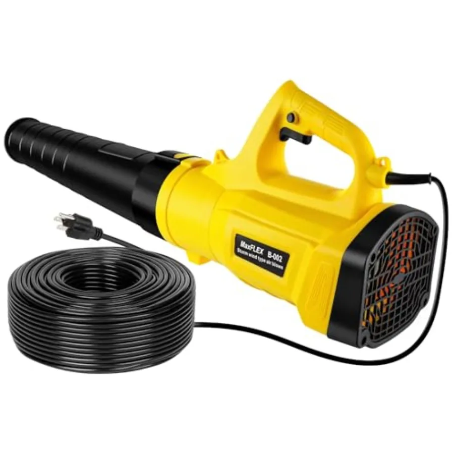 

Leaf Blower 3000W High Power Turbine Handheld Electric Leaf Blower with 82 feet Extra Long Power Cord 6-Gear Wind Speed Regulat