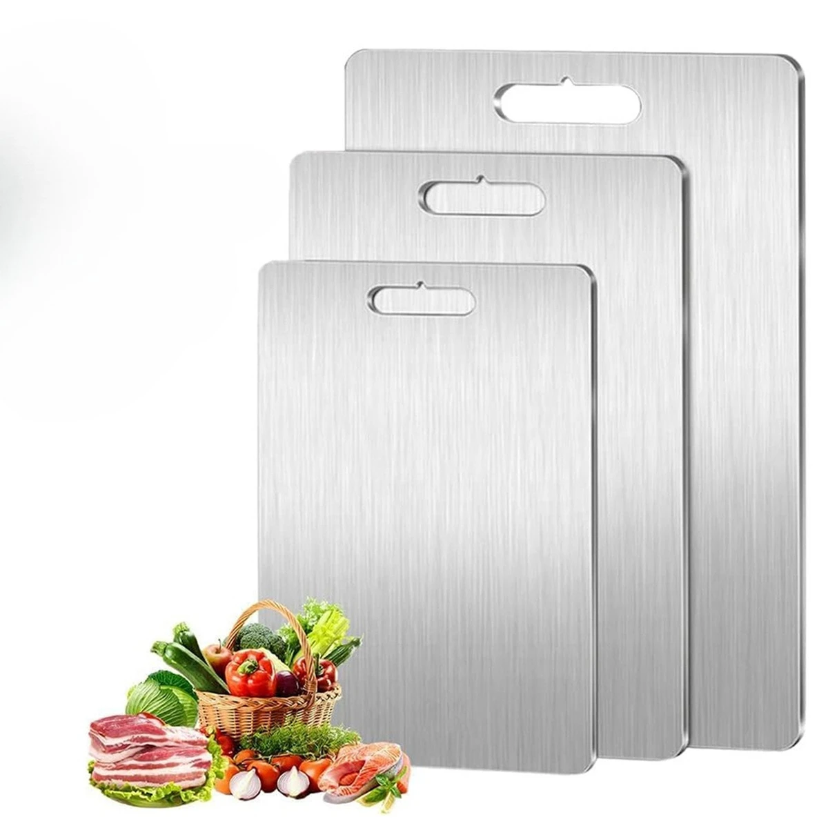 

Pure Titanium Cutting Board Anti Bacterial Anti Fungal Double Sided Thickened Chopping Board Amazon Best Seller