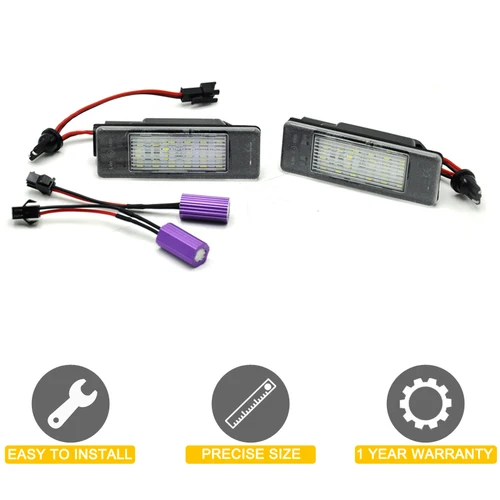 Imagen 2 del producto Lámpara de matrícula LED de 12V para Nissan Primera Teana Pathfinder Qashqai x-trail Juke, montaje de luz de matrícula blanca de March