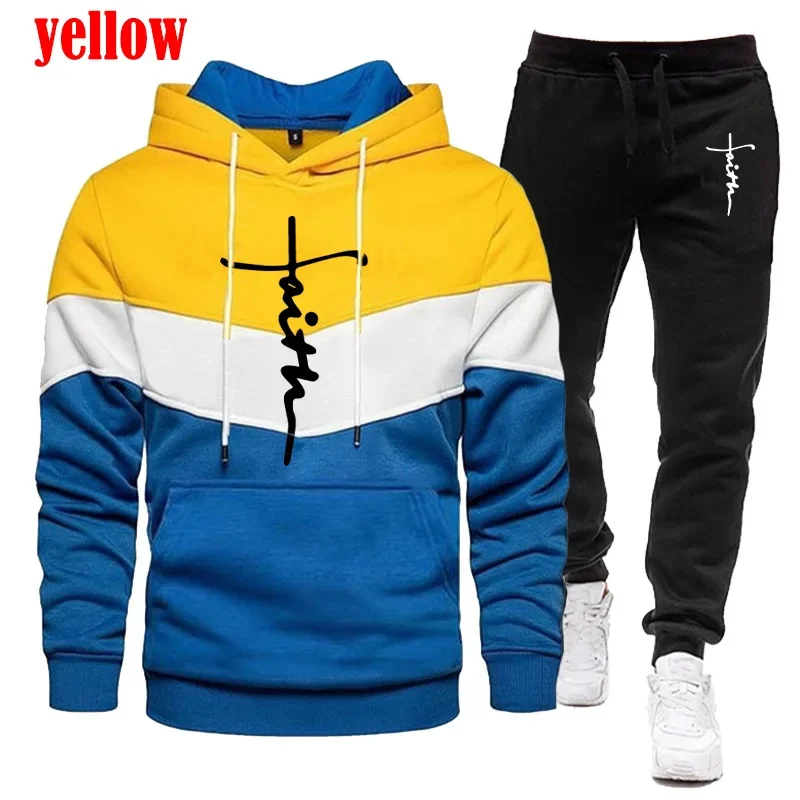 Autumn/Winter Men\'s hooded sweatshirt + Sweatpants suit Men\'s sport hoodie comfortable men\'s sportswear