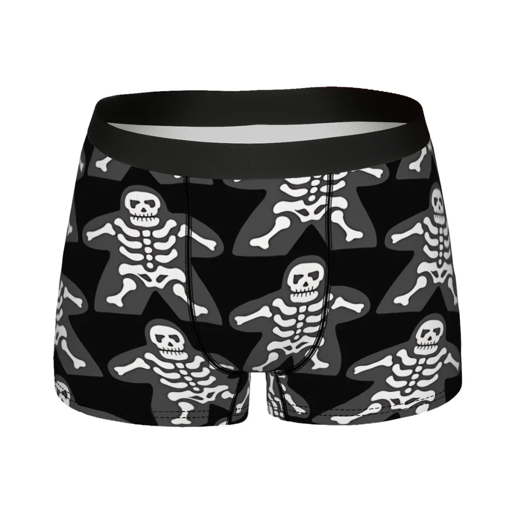 Skeleton Meeple Underpants Homme Panties Male Underwear Print Shorts Boxer Briefs