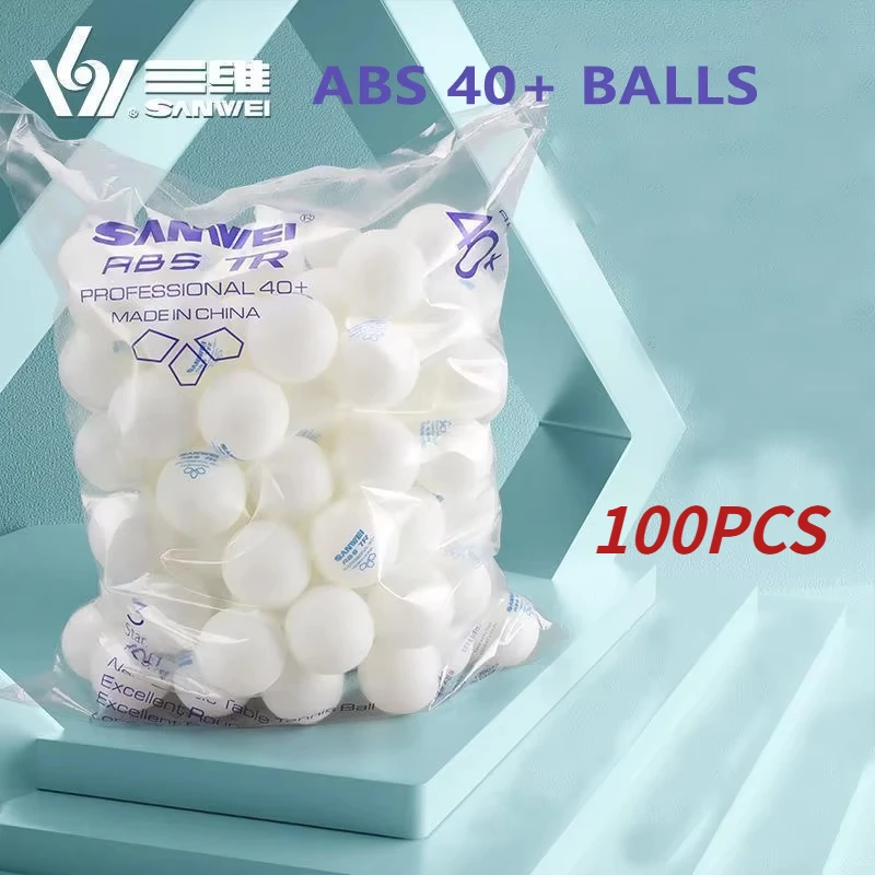 

Original 100PCS SANWEI-ABS TR 3Star Balls SANWEI Ping Pong Balls 40+ Plastic White Sanwei Ping Pong Ball for Training