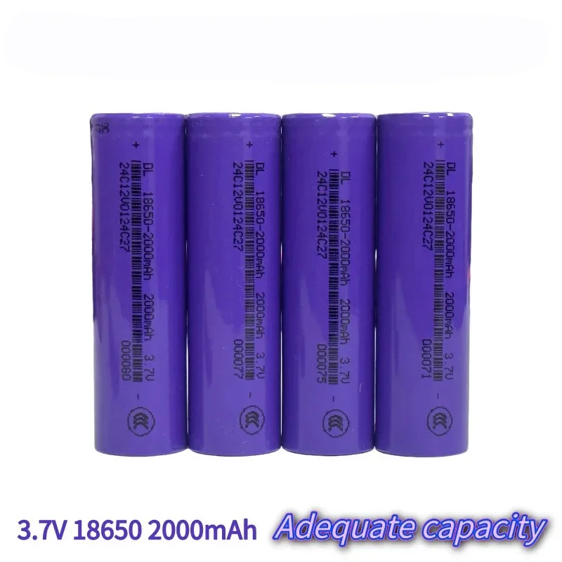 Original DL18650 Li-ion rechargeable battery 3.7V 2000mAh10A discharge for flashlight and power tool screwdriverTrue capacity