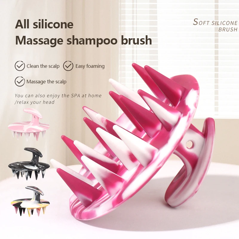 

Silicone Shampoo Brush Massage Hair Shampoo Artifact Shampoo Comb Anti-itch Scratcher Scalp Massager