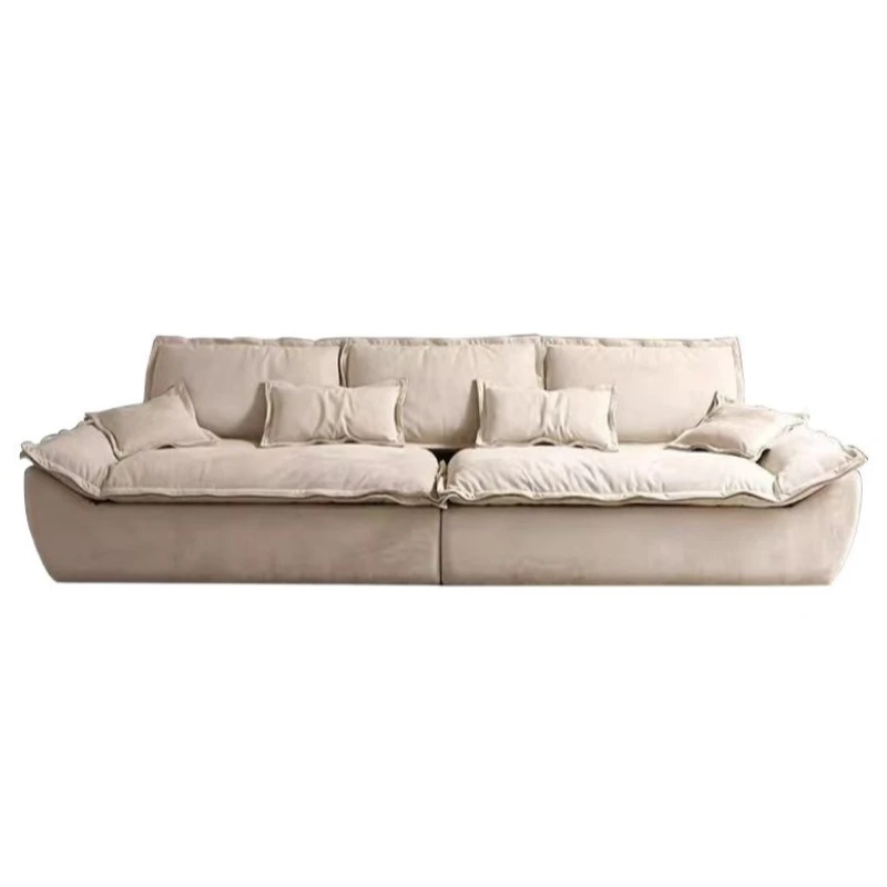 

Sailing sofa, large sitting and deep straight row for four people, down sofa, latex fabric removable and washable