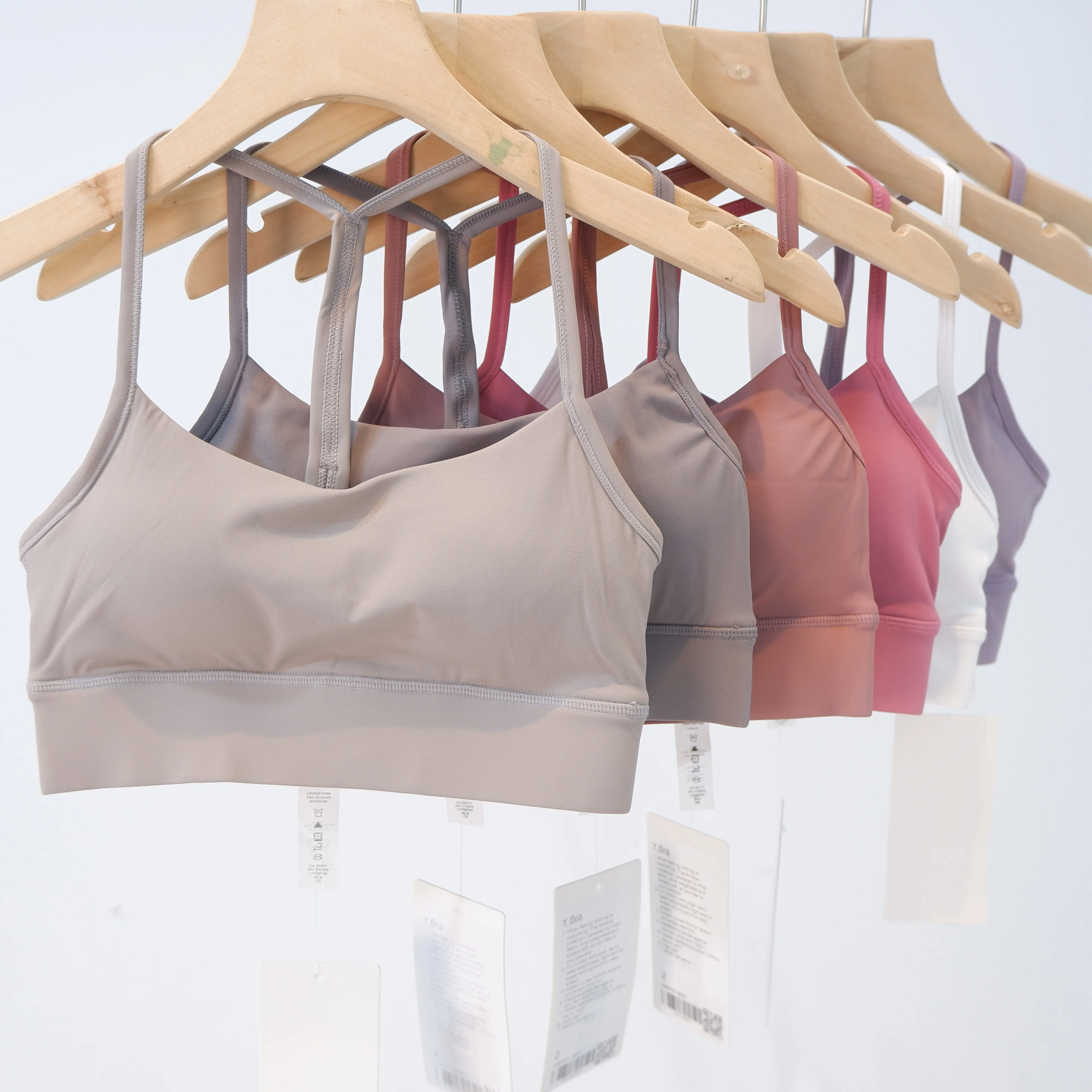 Yoga suit Y-shaped beautiful back women's sports quick drying underwear nude double-sided brushed solid color bra sports top bra view 6