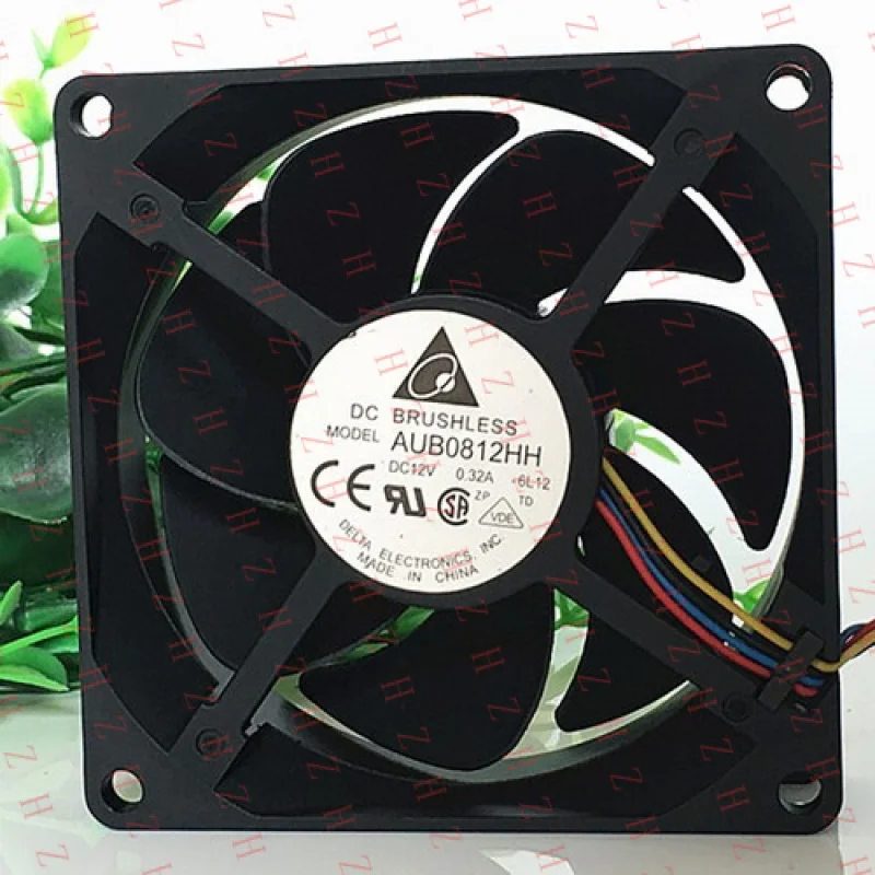 P+ 1PCS for Delta AUB0812HH DC12V 0.32A 8025 8CM 4 wire Compact Case cooling fan