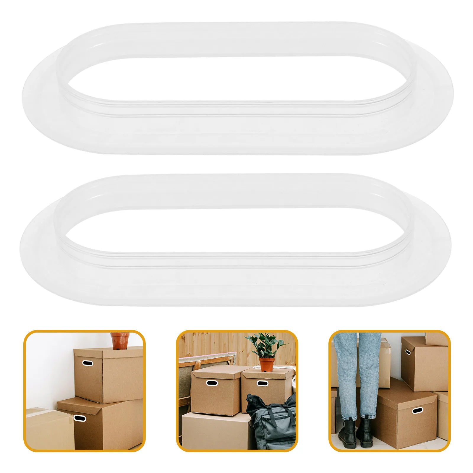 

50Sets Cardboard Box Handles Plastic Replacement Corrugated Box Lifting Moving Carrying Replacement Carton Handles