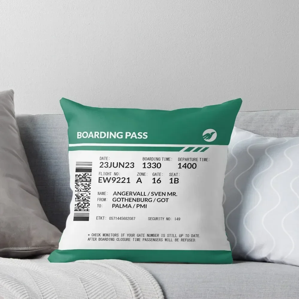 

Boarding Pass 5748X5748 (ASM) Throw Pillow Sofa Cushion Cover Christmas Pillowcase Christmas Cushion For Home pillow