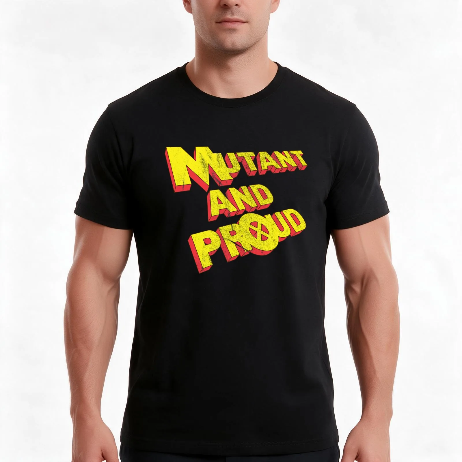 Mutant and Proud T-Shirt, Summer Casual Cotton Tee, Oversized Streetwear Tops, Vintage Graphic Print, Loose Fit Short Sleeve