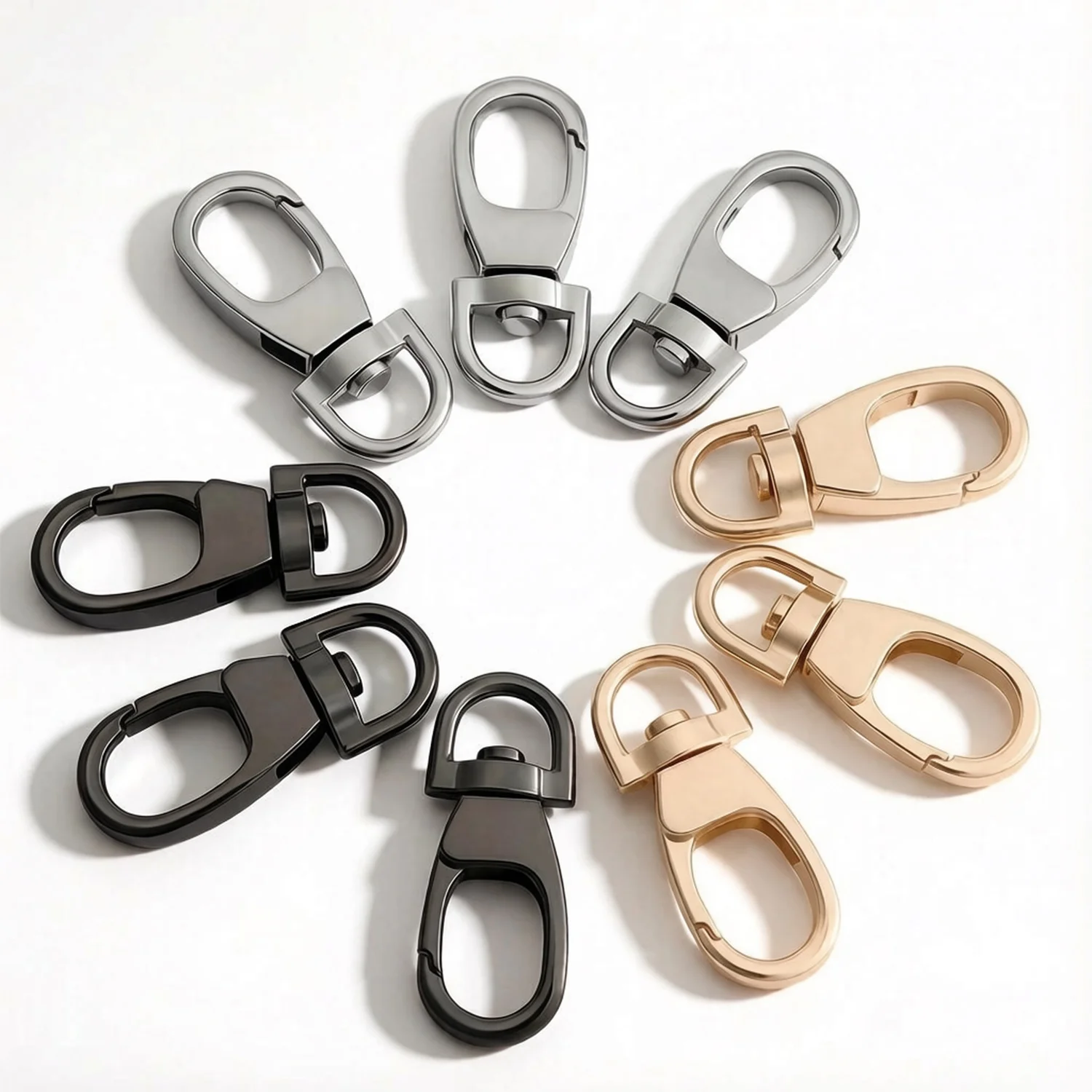 5pcs Metal Swivel Buckle Snap Hooks for Bags Purse Handbag Strap Keychain DIY Buckles