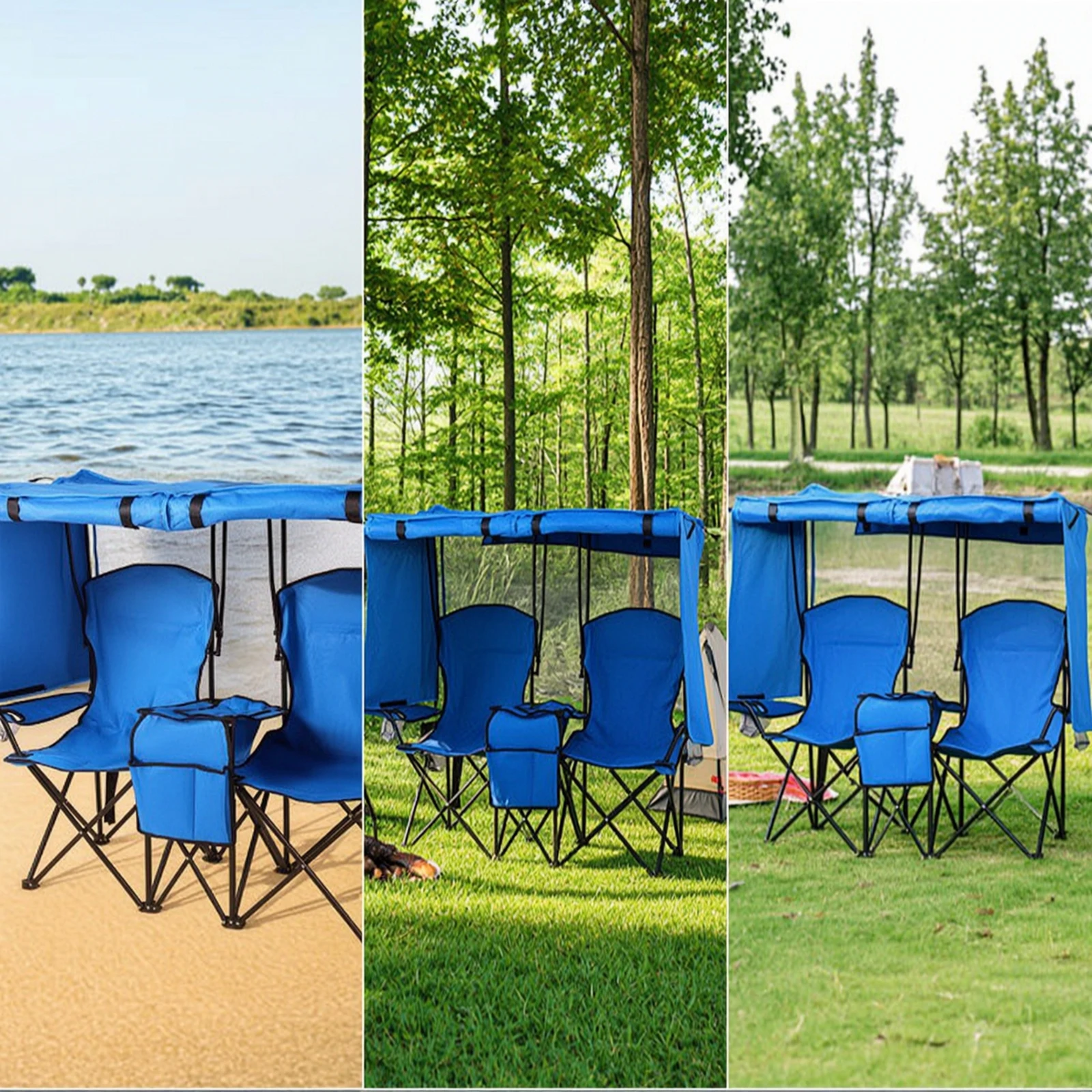Camping Loveseat with Sunshade - Outdoor Furniture Loveseat 评论和价格