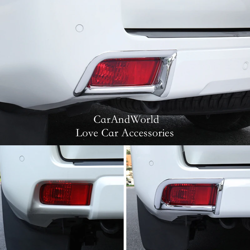 

For 2018-2022 Toyota Land Cruiser Prado FJ 150 Front Rear Fog Light Foglamp Frame Cover Trims Protector Car Accessories