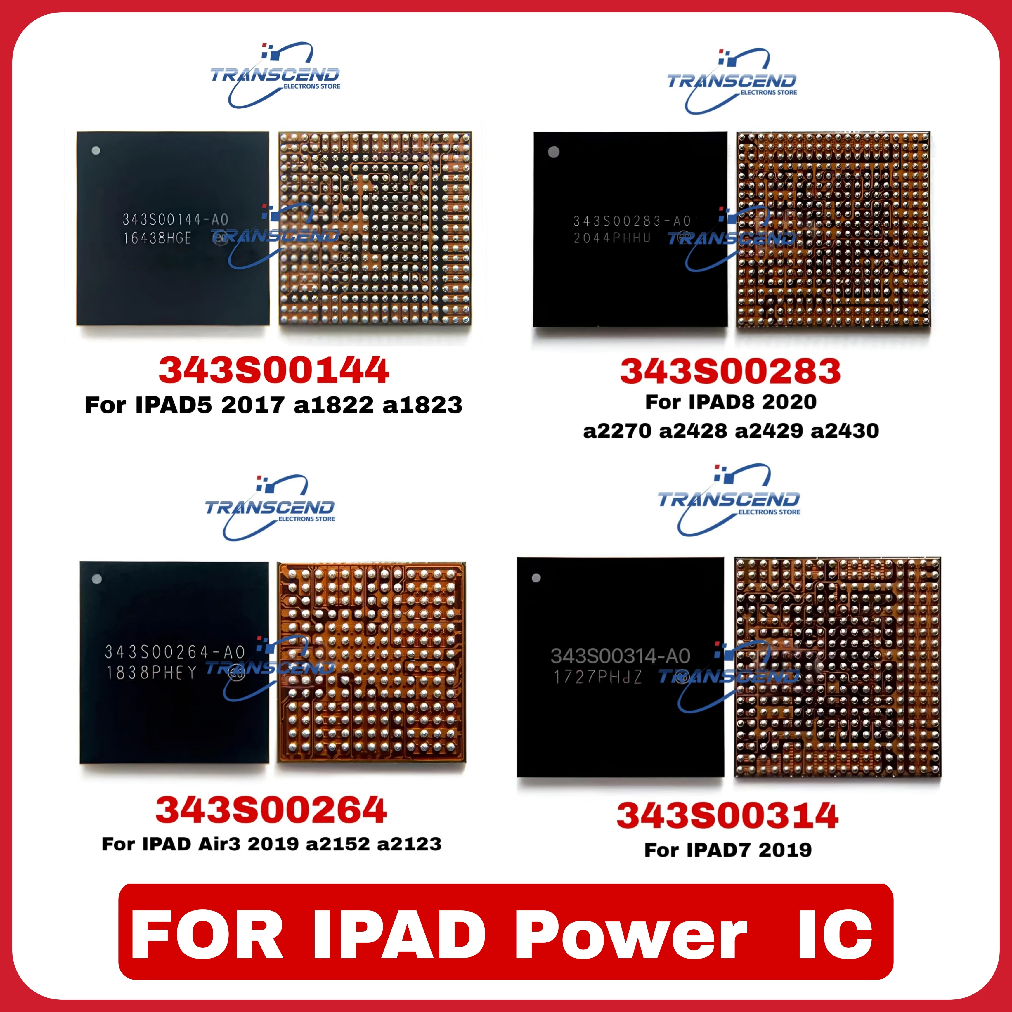 2/5PCS 343S00203 343S00206 343S00144 343S00314 343S00283 343S00264 343S00281 A0 Power ic for ipad air3 ipad7 ipad8 ipad6 ipad5